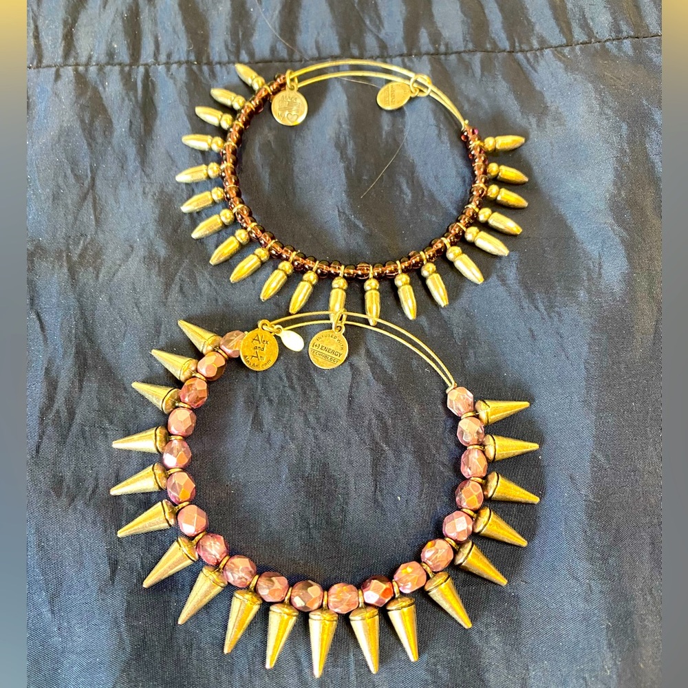 Alex and Ani Purple beaded bracelet set